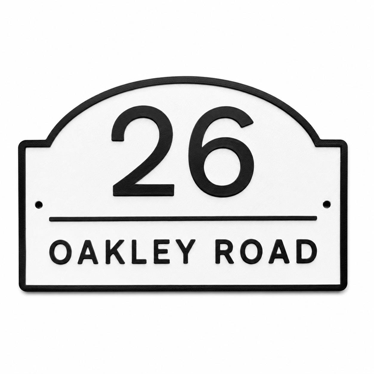 Personalised House Number Sign Modern Custom Street Name Text Plaque Wall Plate