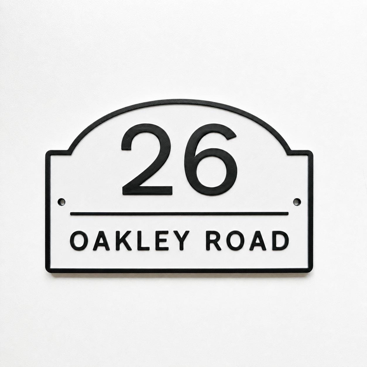 Personalised House Number Sign Modern Custom Street Name Text Plaque Wall Plate