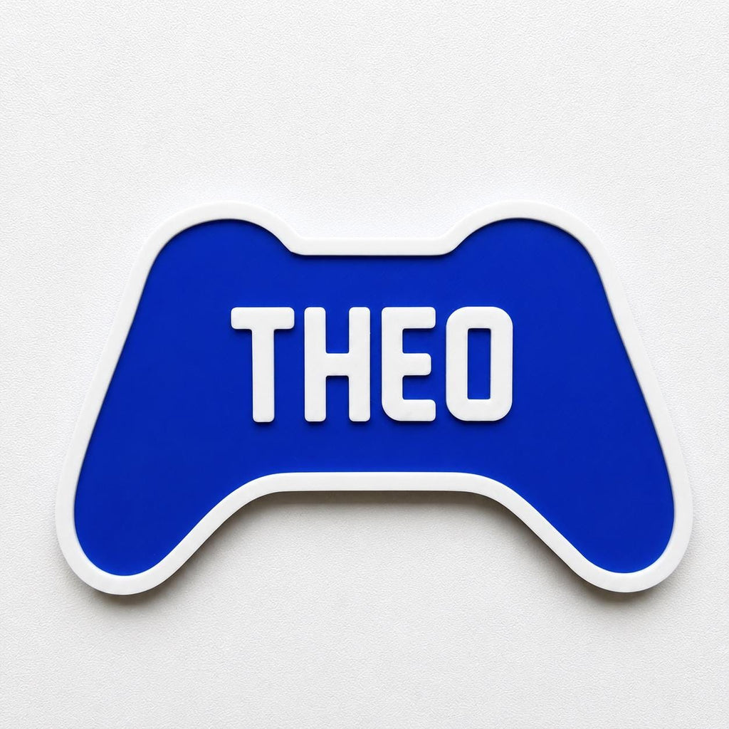 Personalised Kids Name Door Sign Custom Games Console Controller Boys Bedroom