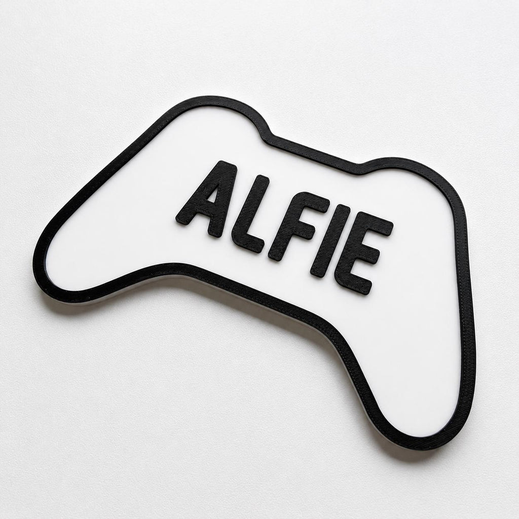 Personalised Kids Name Door Sign Custom Games Console Controller Boys Bedroom
