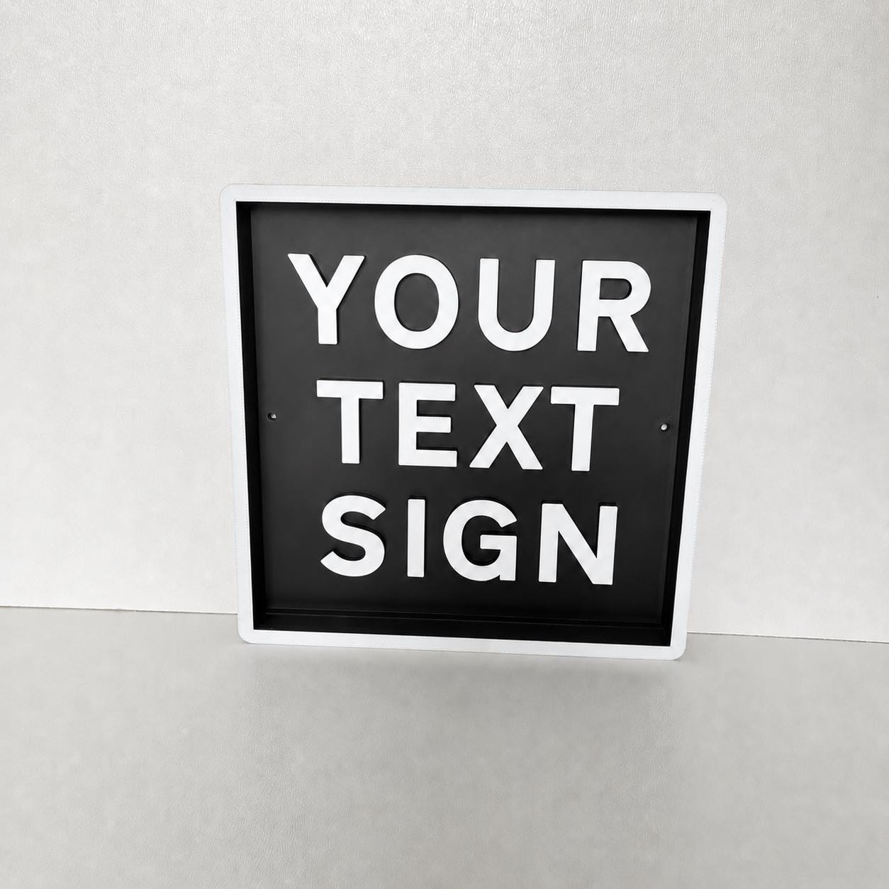 Personalised Text Box Sign – Custom Freestanding/Wall Mounted House Decoration