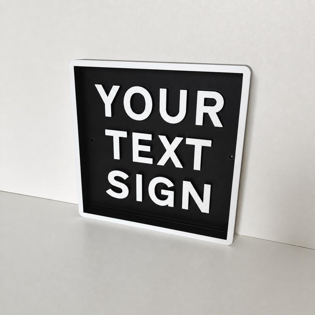 Personalised Text Box Sign – Custom Freestanding/Wall Mounted House Decoration