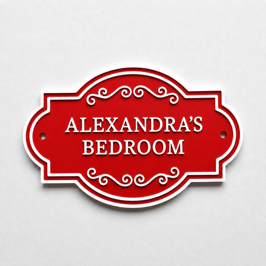 Personalised Kids Name Door Sign – Custom Girls Boys Bedroom Decoration Plate