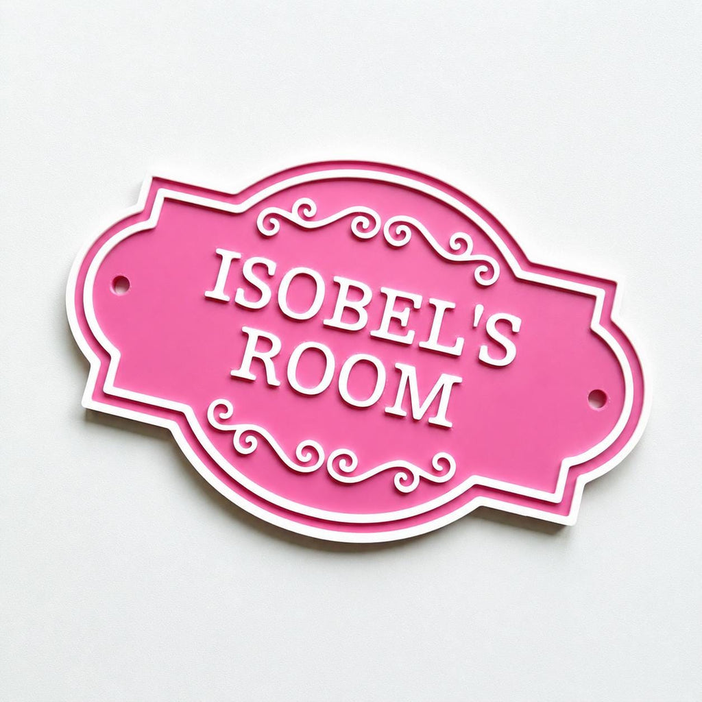 Personalised Kids Name Door Sign – Custom Girls Boys Bedroom Decoration Plate