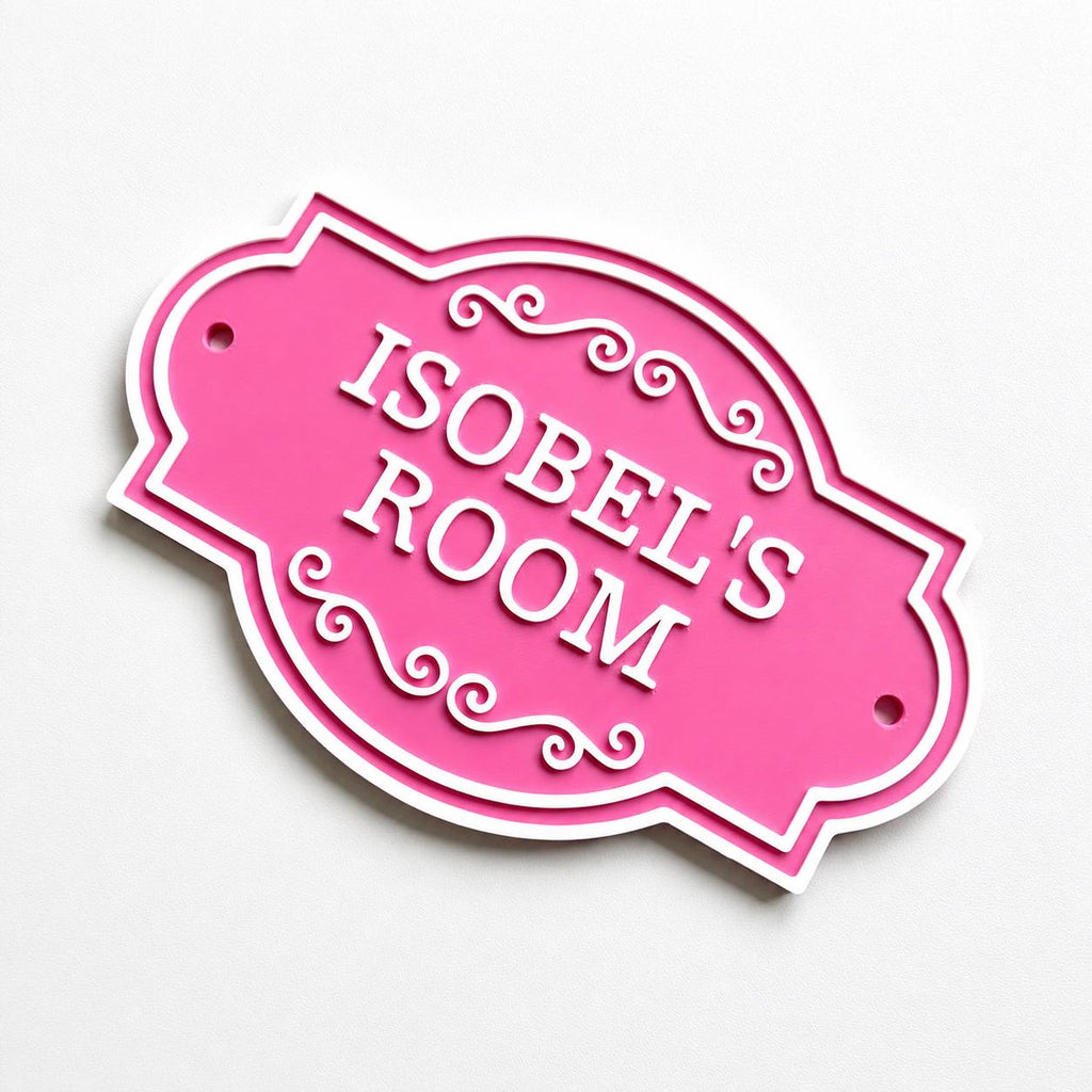 Personalised Kids Name Door Sign – Custom Girls Boys Bedroom Decoration Plate
