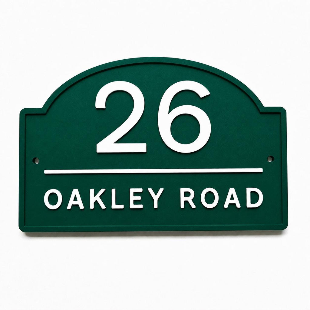Personalised House Number Sign Modern Custom Street Name Text Plaque Wall Plate