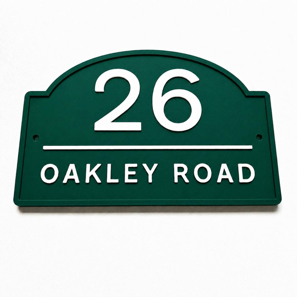 Personalised House Number Sign Modern Custom Street Name Text Plaque Wall Plate