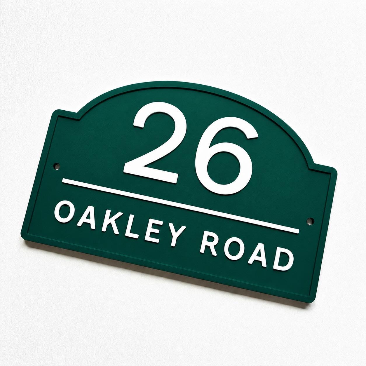Personalised House Number Sign Modern Custom Street Name Text Plaque Wall Plate