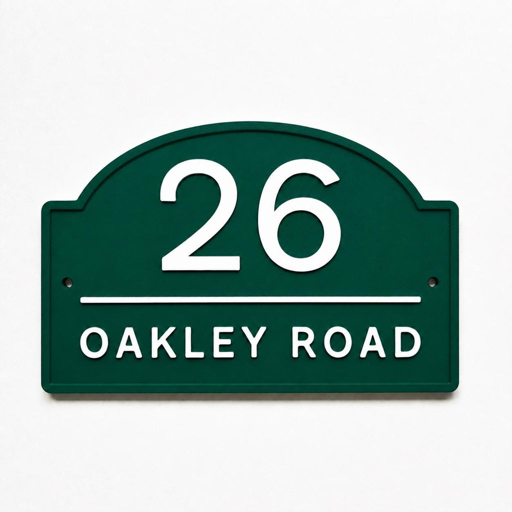 Personalised House Number Sign Modern Custom Street Name Text Plaque Wall Plate