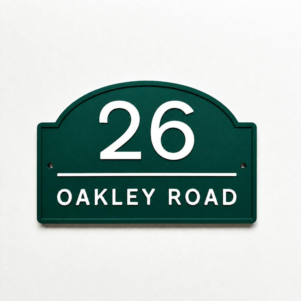Personalised House Number Sign Modern Custom Street Name Text Plaque Wall Plate