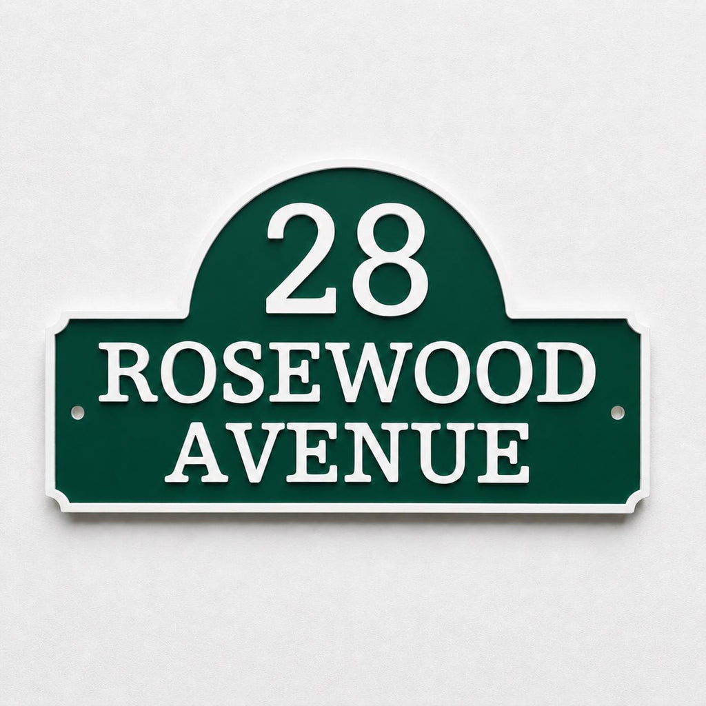 Personalised House Number Sign Custom Street Name Text Plaque Garden Wall Plate
