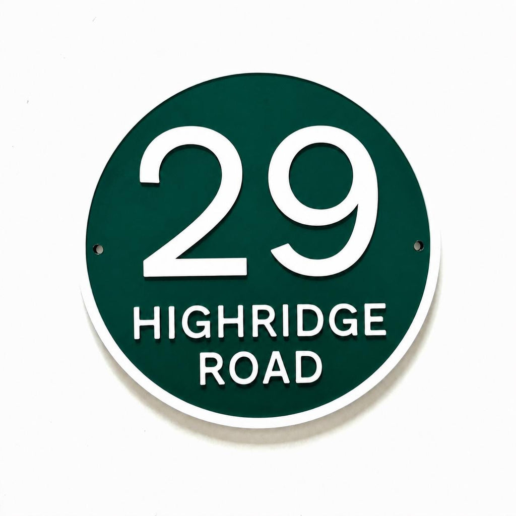 Personalised House Number Sign Custom Street Name Text Plaque Garden Wall Plate