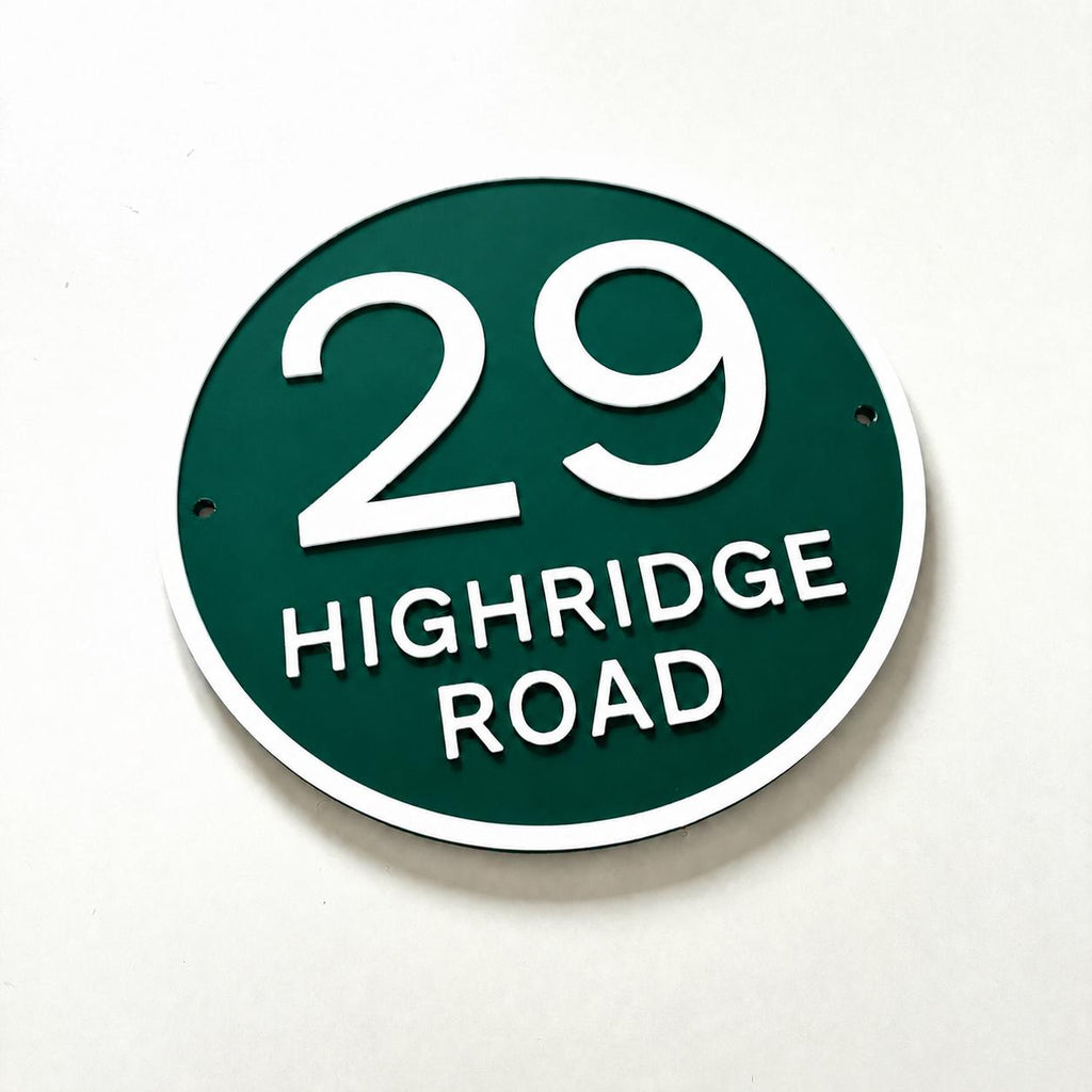 Personalised House Number Sign Custom Street Name Text Plaque Garden Wall Plate