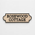 Personalised Text Sign Custom House Name Plaque Garden Wall Plate Memorial Bench