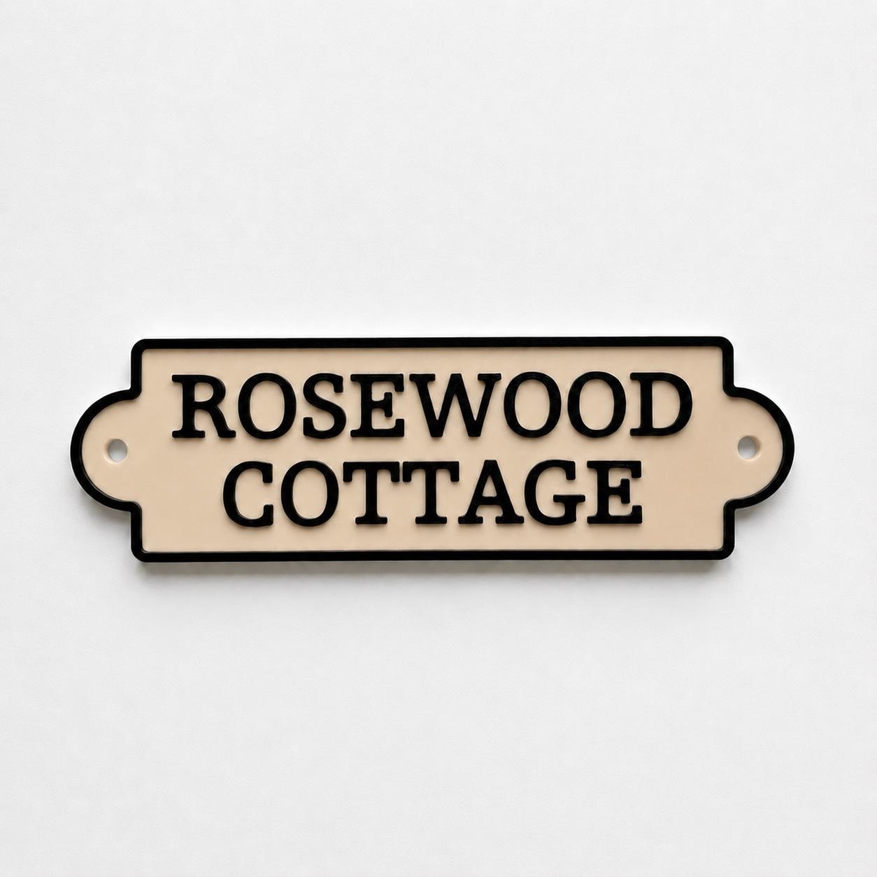 Personalised Text Sign Custom House Name Plaque Garden Wall Plate Memorial Bench