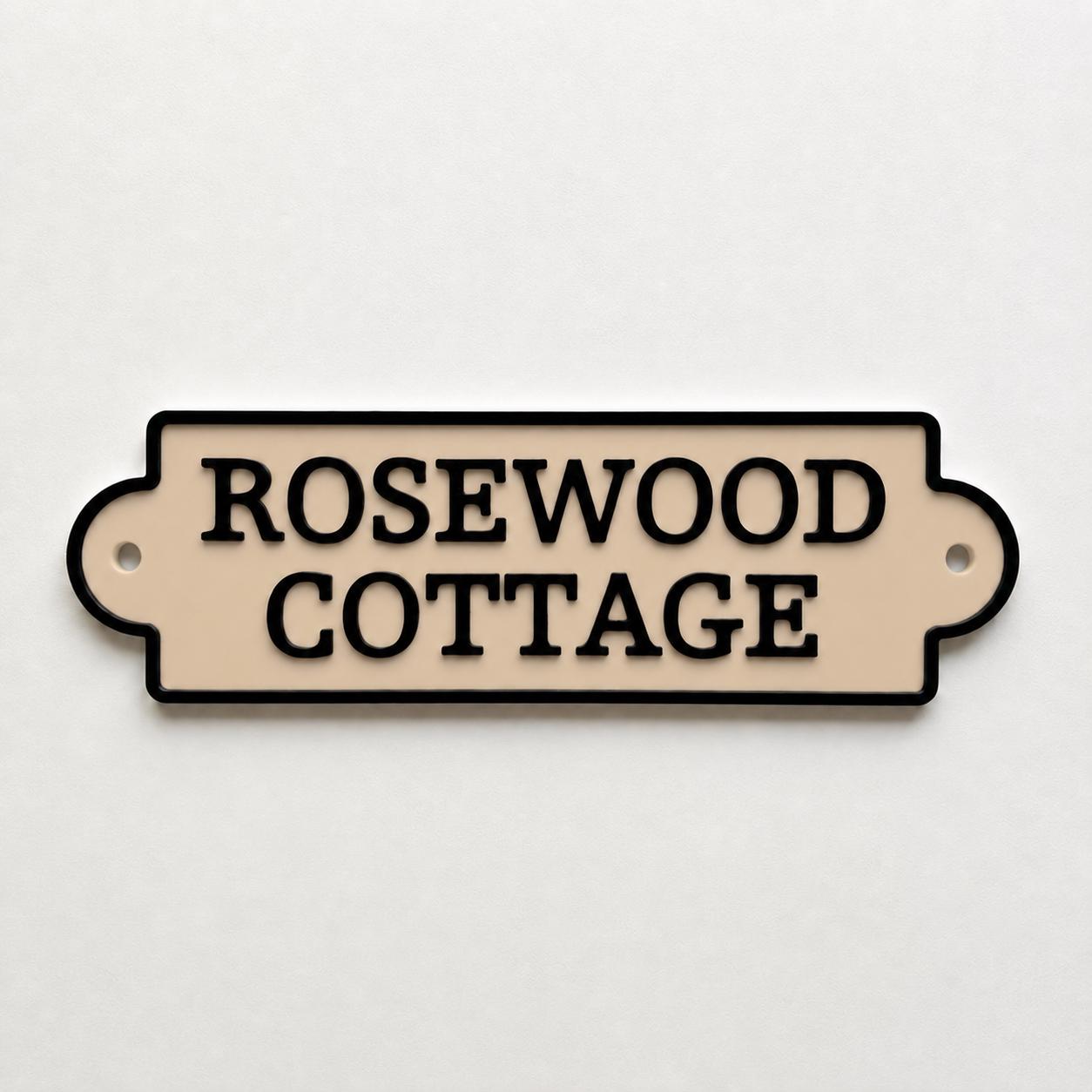 Personalised Text Sign Custom House Name Plaque Garden Wall Plate Memorial Bench
