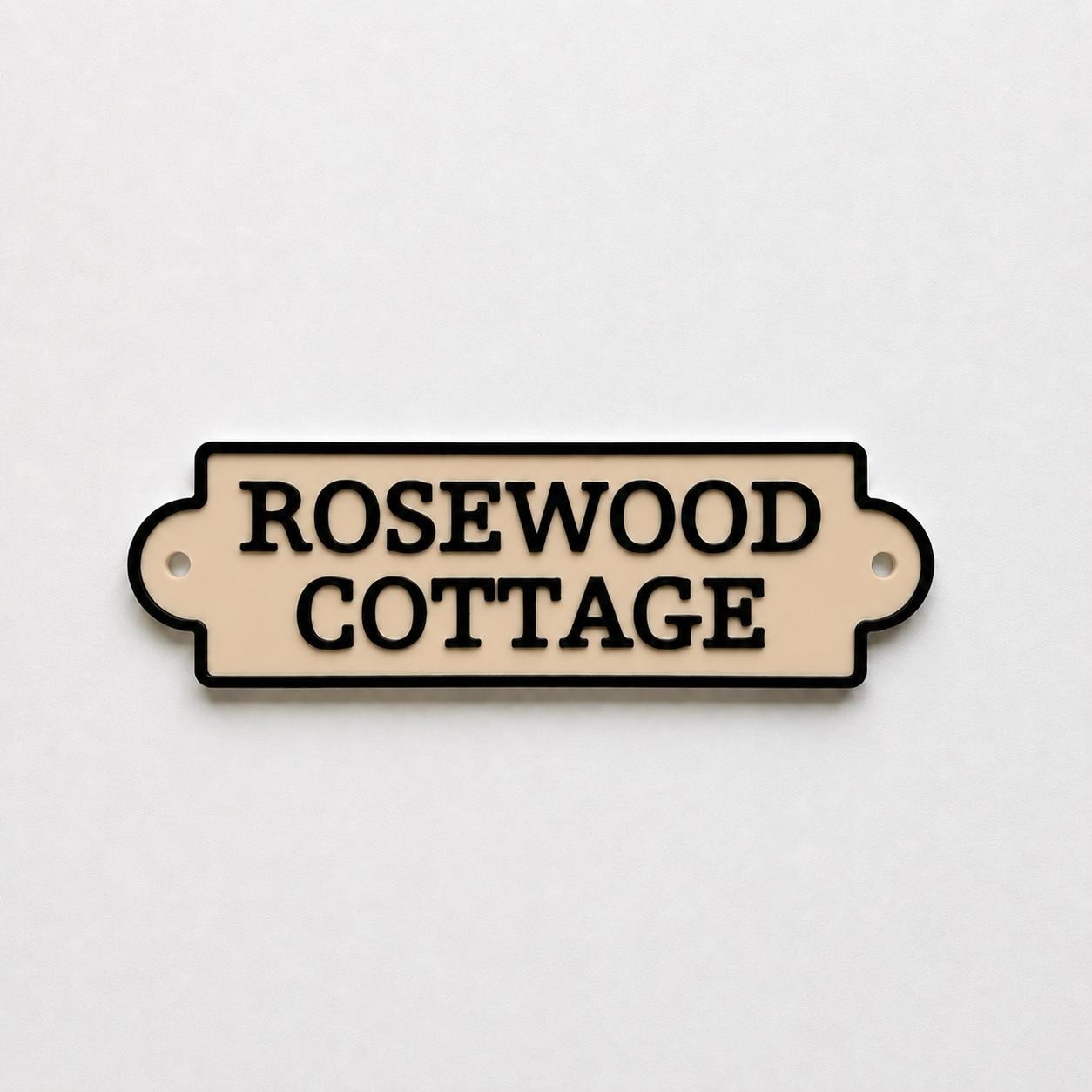 Personalised Text Sign Custom House Name Plaque Garden Wall Plate Memorial Bench