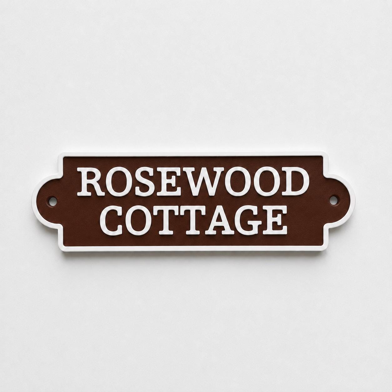 Personalised Text Sign Custom House Name Plaque Garden Wall Plate Memorial Bench