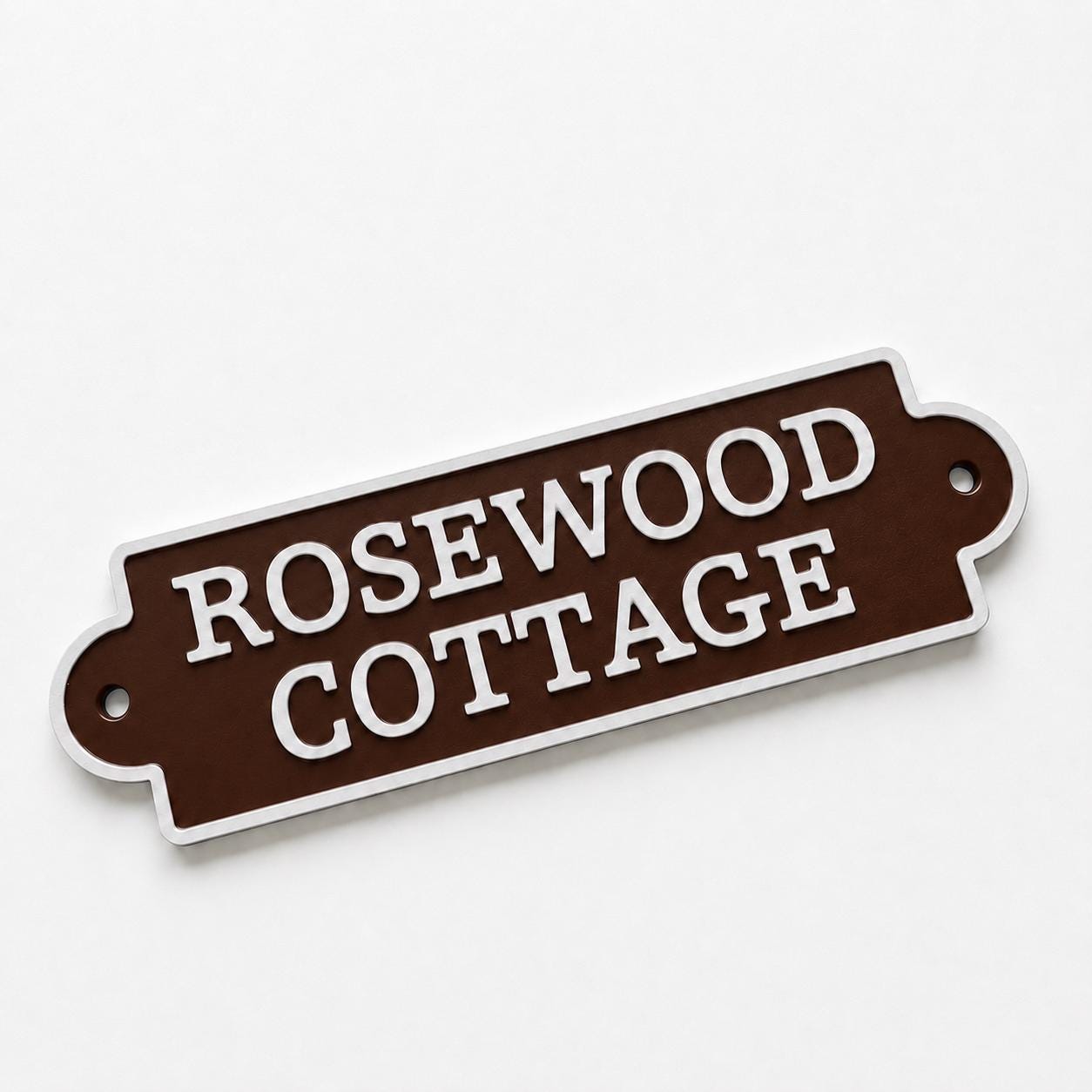 Personalised Text Sign Custom House Name Plaque Garden Wall Plate Memorial Bench
