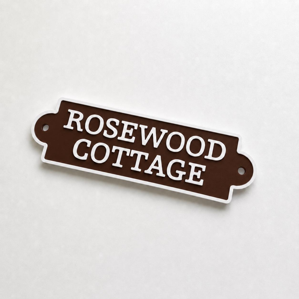 Personalised Text Sign Custom House Name Plaque Garden Wall Plate Memorial Bench
