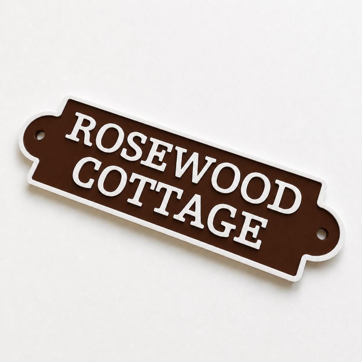 Personalised Text Sign Custom House Name Plaque Garden Wall Plate Memorial Bench