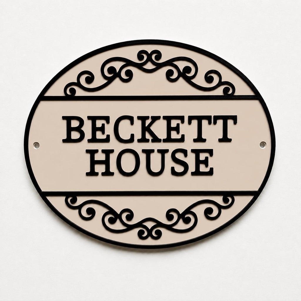 Personalised Text Sign Custom House Name Plaque Garden Wall Plate Memorial Bench