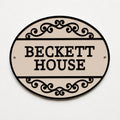 Personalised Text Sign Custom House Name Plaque Garden Wall Plate Memorial Bench