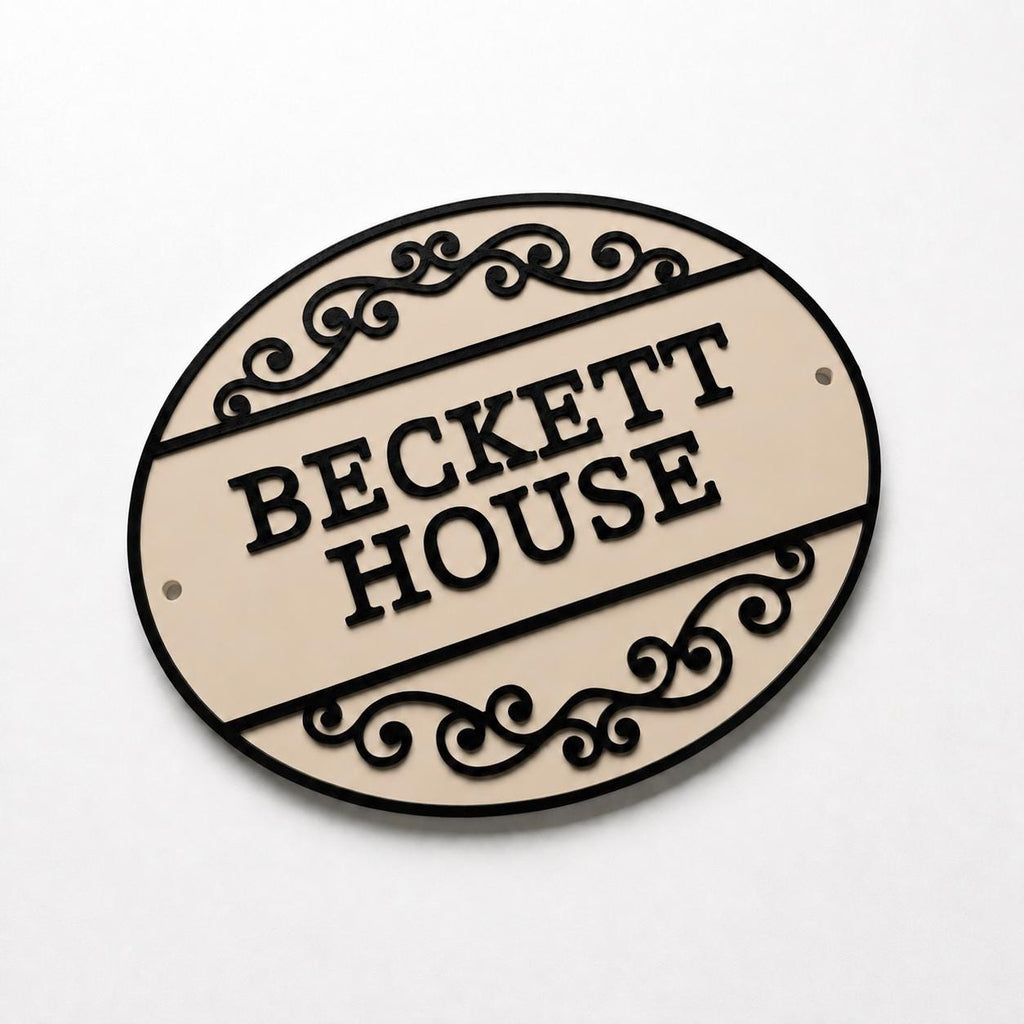 Personalised Text Sign Custom House Name Plaque Garden Wall Plate Memorial Bench