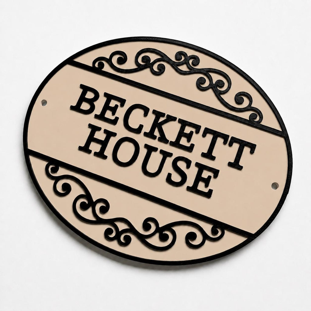 Personalised Text Sign Custom House Name Plaque Garden Wall Plate Memorial Bench