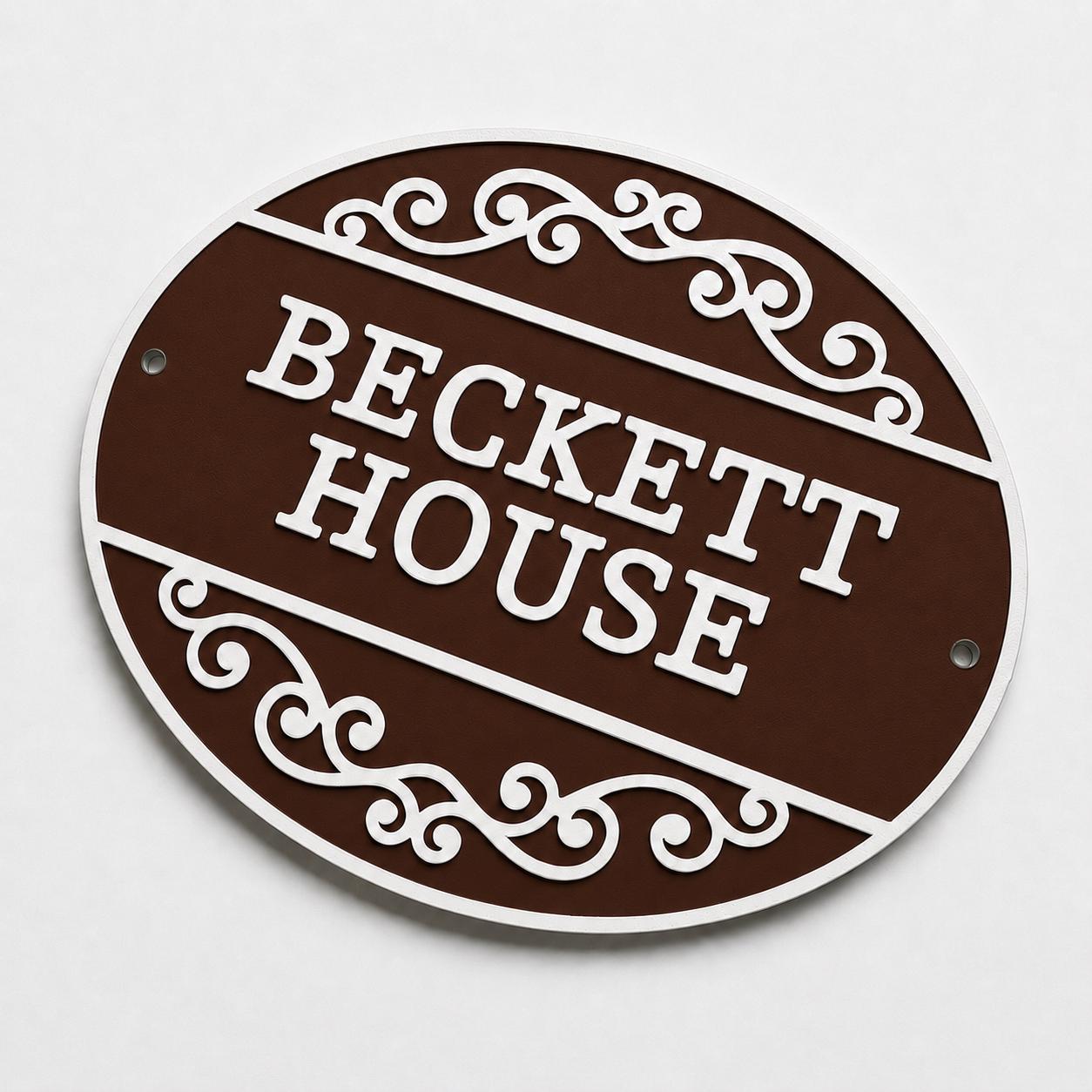 Personalised Text Sign Custom House Name Plaque Garden Wall Plate Memorial Bench