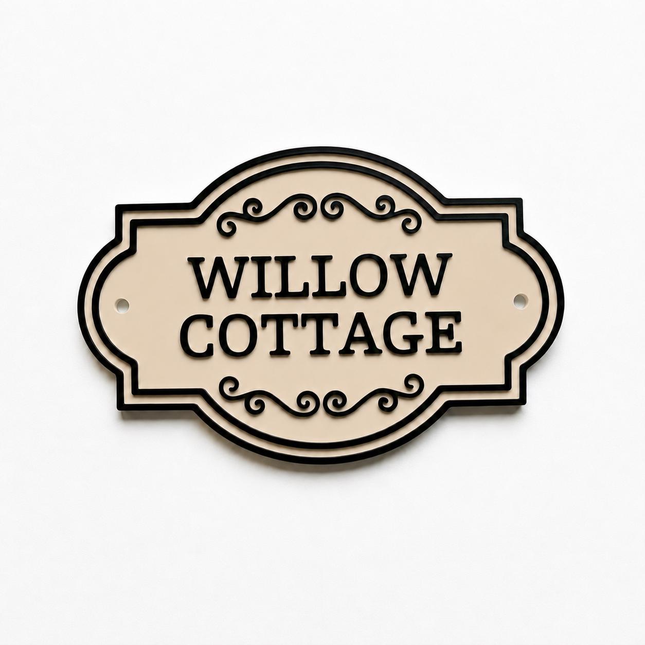 Personalised Text Sign Custom House Name Plaque Garden Wall Plate Memorial Bench