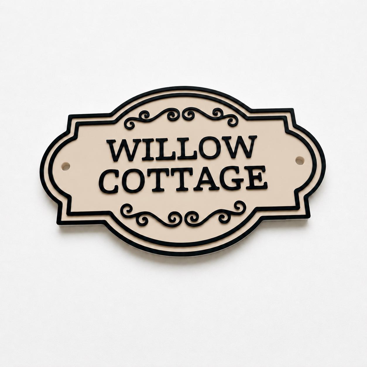 Personalised Text Sign Custom House Name Plaque Garden Wall Plate Memorial Bench