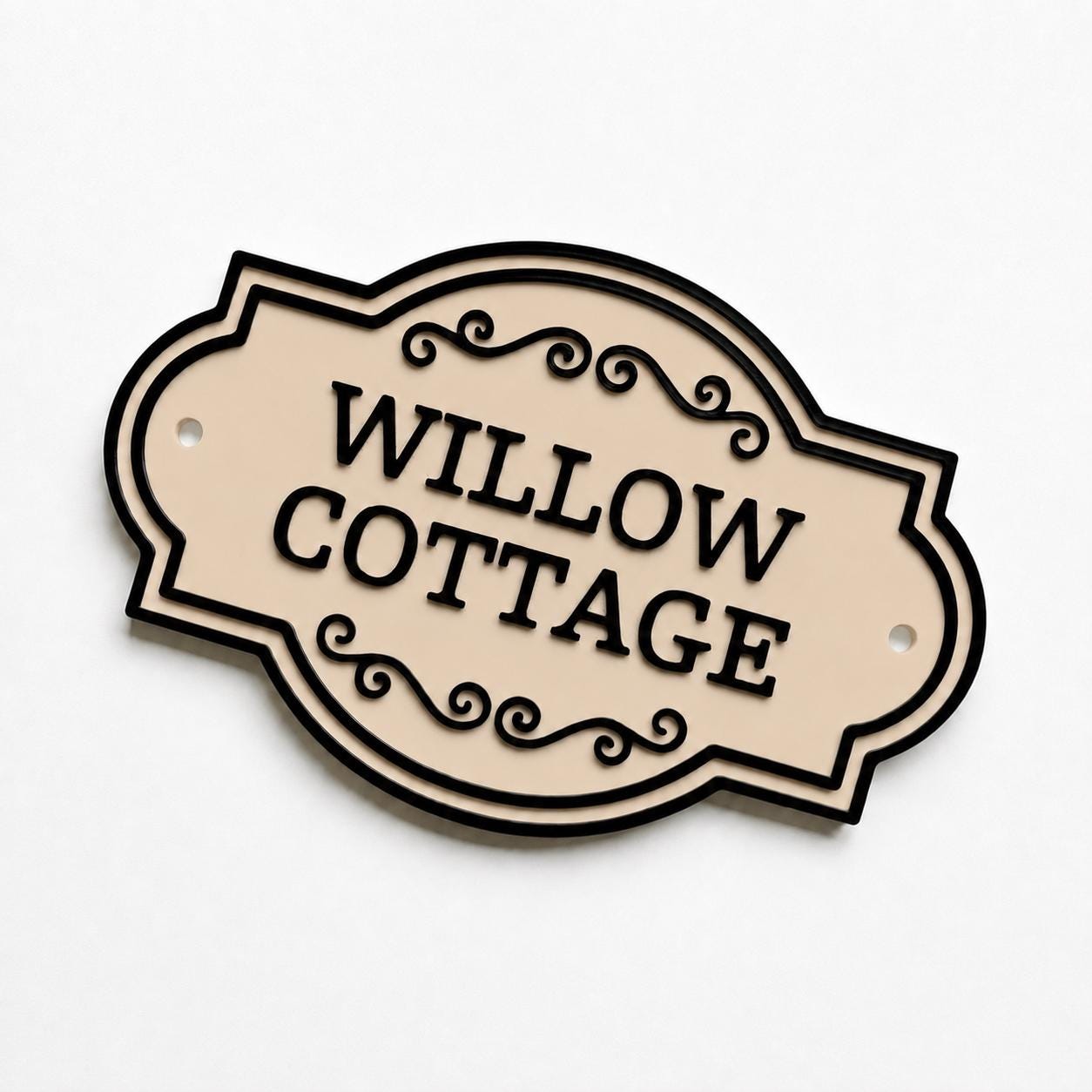 Personalised Text Sign Custom House Name Plaque Garden Wall Plate Memorial Bench