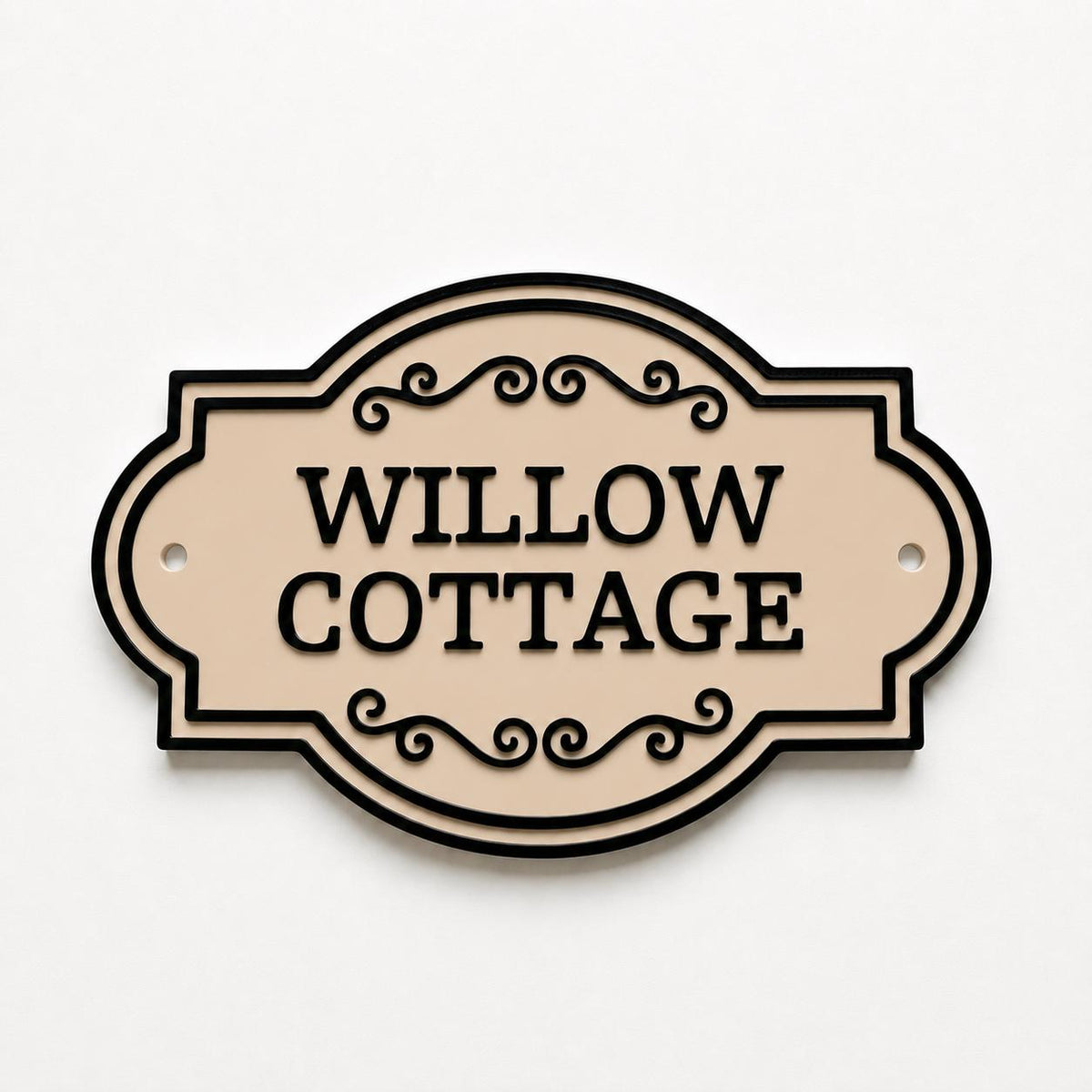 Personalised Text Sign Custom House Name Plaque Garden Wall Plate Memorial Bench