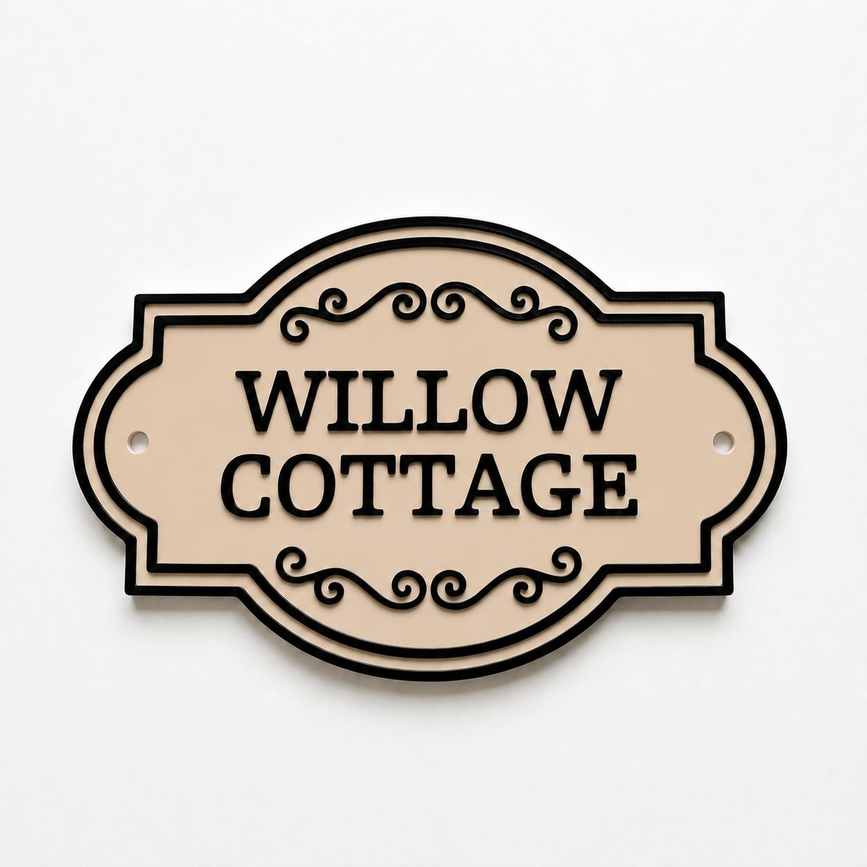 Personalised Text Sign Custom House Name Plaque Garden Wall Plate Memorial Bench