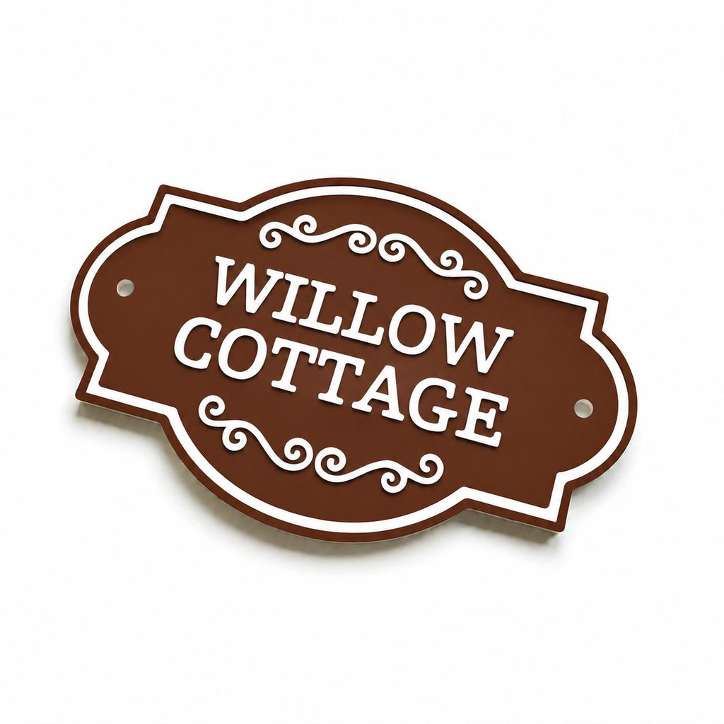 Personalised Text Sign Custom House Name Plaque Garden Wall Plate Memorial Bench