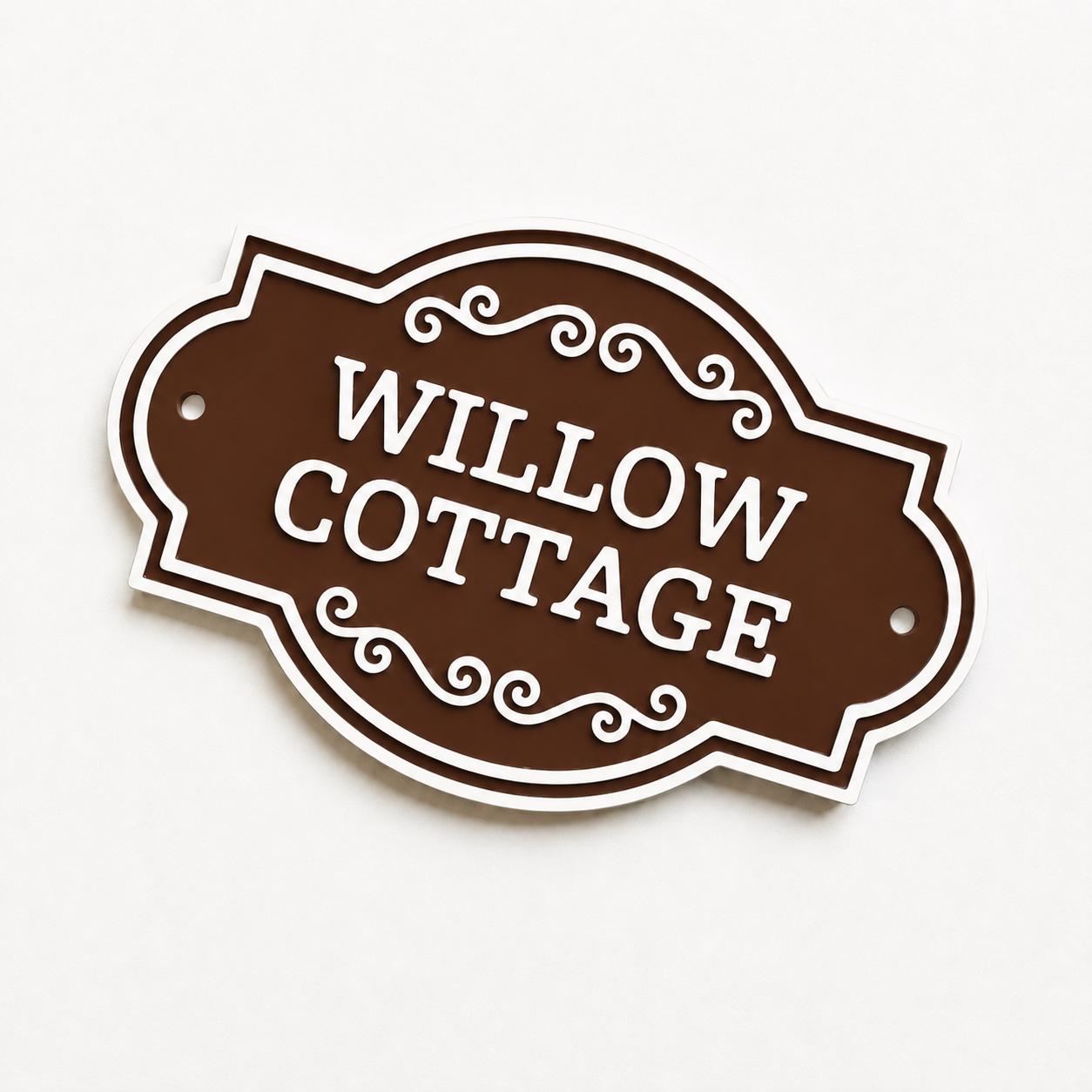 Personalised Text Sign Custom House Name Plaque Garden Wall Plate Memorial Bench