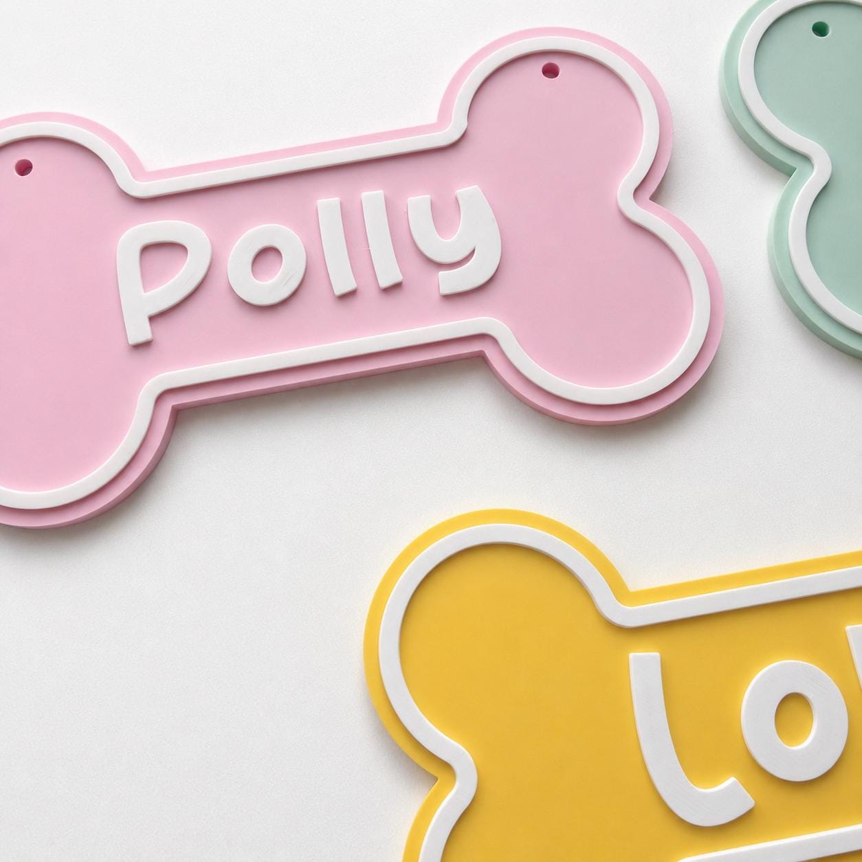 Personalised Dog Name Bone Sign – Custom Pet Crate Cage House Decoration Plate