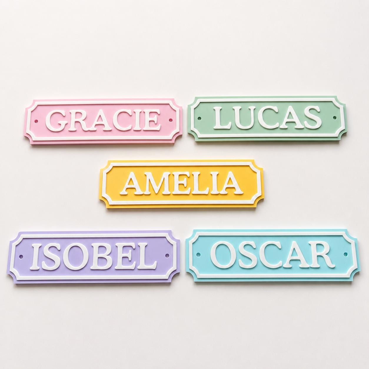 Personalised Kids Name Door Sign – Custom Girls Boys Bedroom Decoration Plate