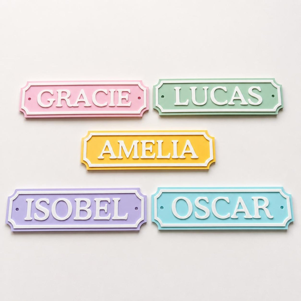 Personalised Kids Name Door Sign – Custom Girls Boys Bedroom Decoration Plate