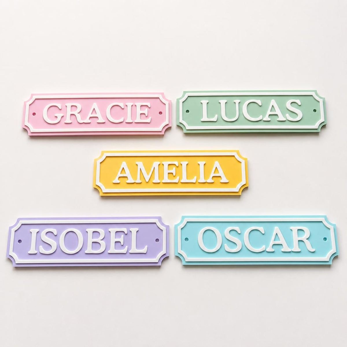 Personalised Kids Name Door Sign – Custom Girls Boys Bedroom Decoration Plate