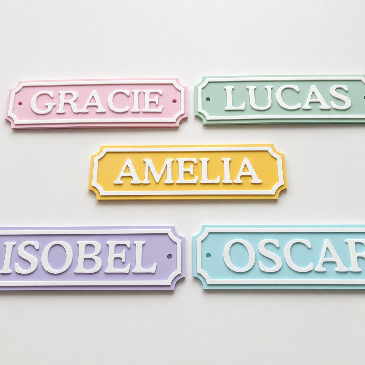Personalised Kids Name Door Sign – Custom Girls Boys Bedroom Decoration Plate
