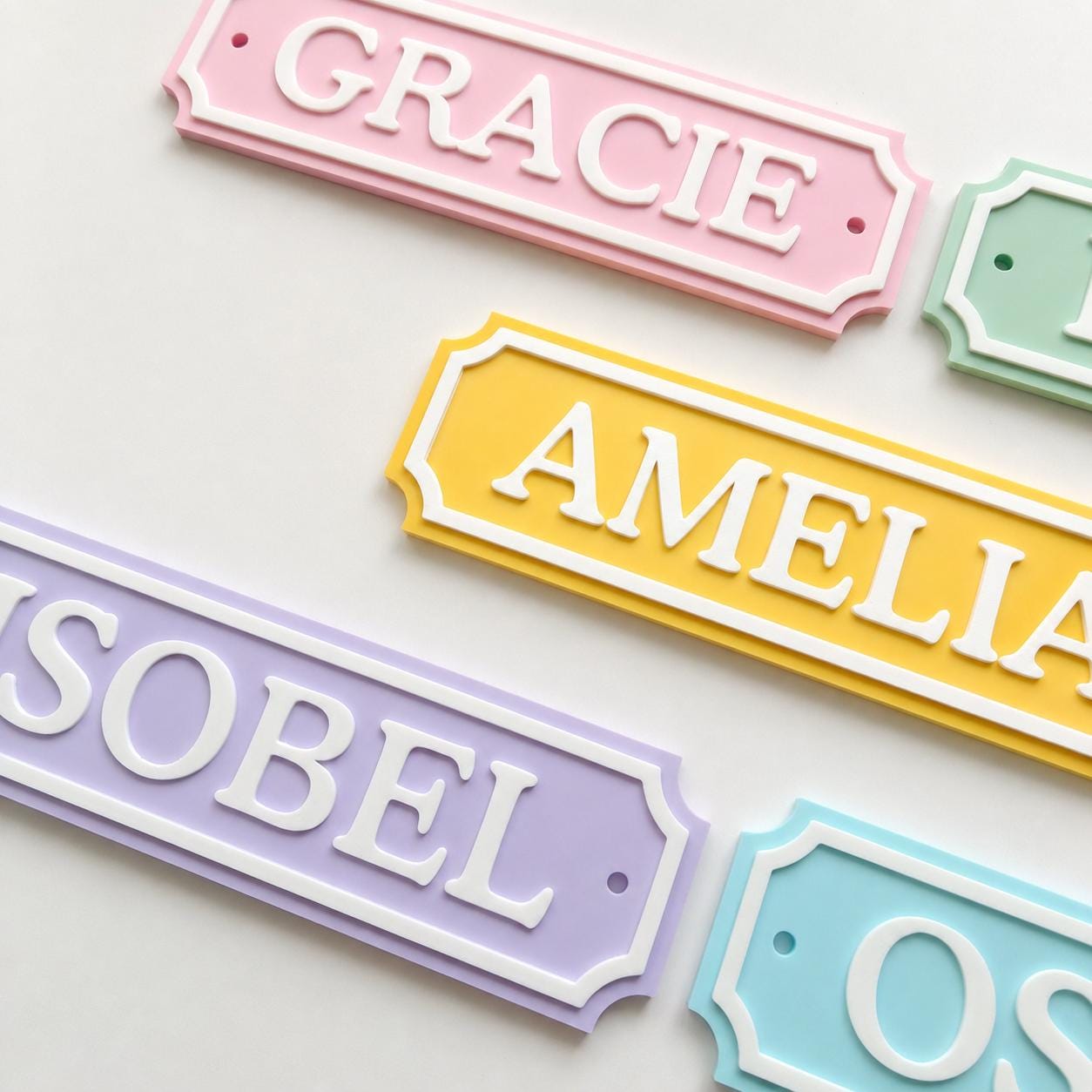 Personalised Kids Name Door Sign – Custom Girls Boys Bedroom Decoration Plate
