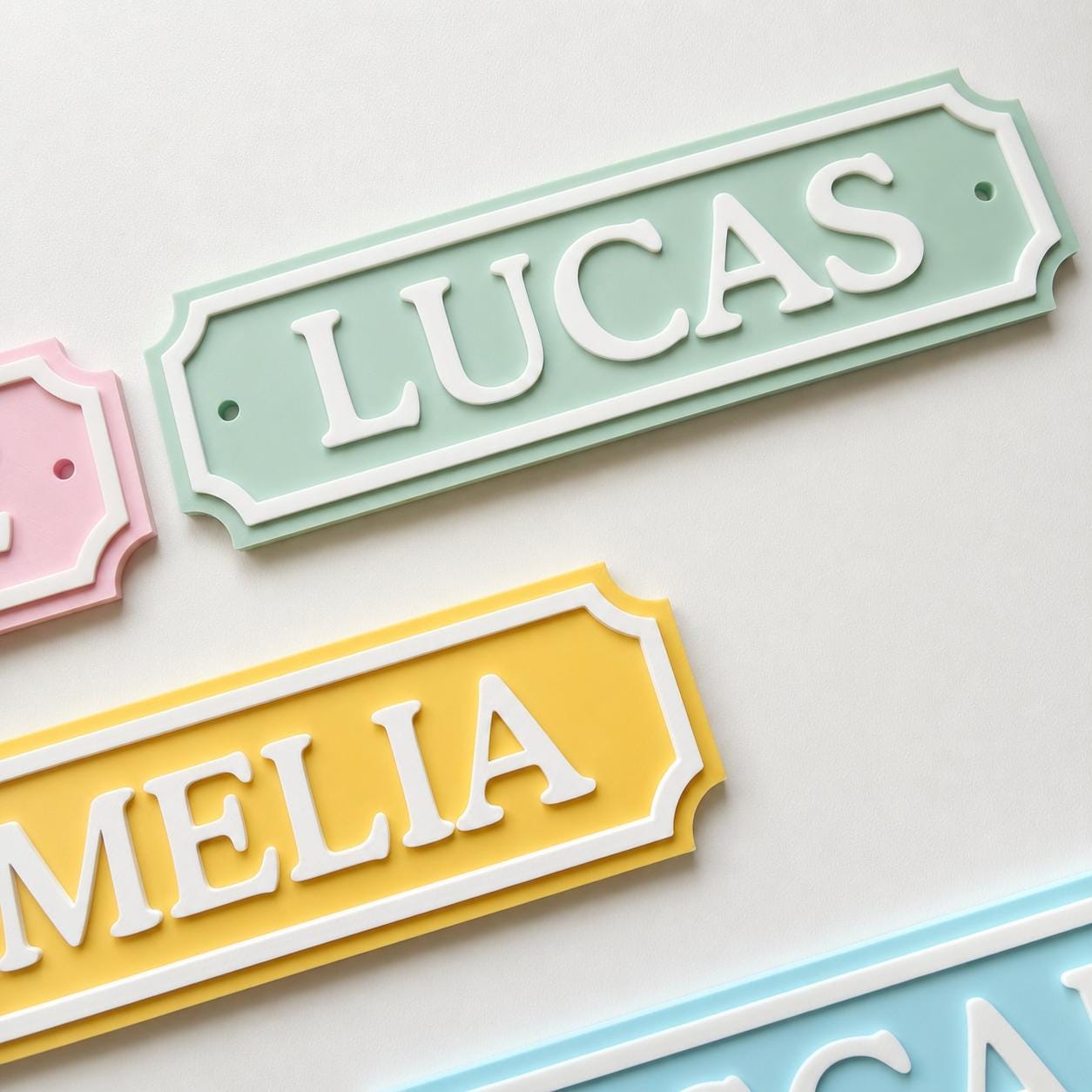 Personalised Kids Name Door Sign – Custom Girls Boys Bedroom Decoration Plate