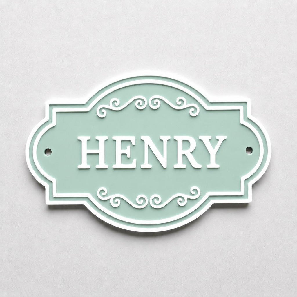 Personalised Kids Name Door Sign – Custom Girls Boys Bedroom Decoration Plate