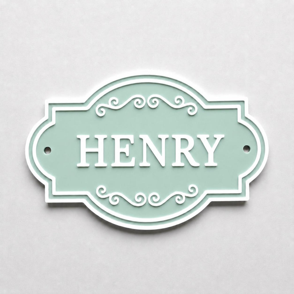Personalised Kids Name Door Sign – Custom Girls Boys Bedroom Decoration Plate