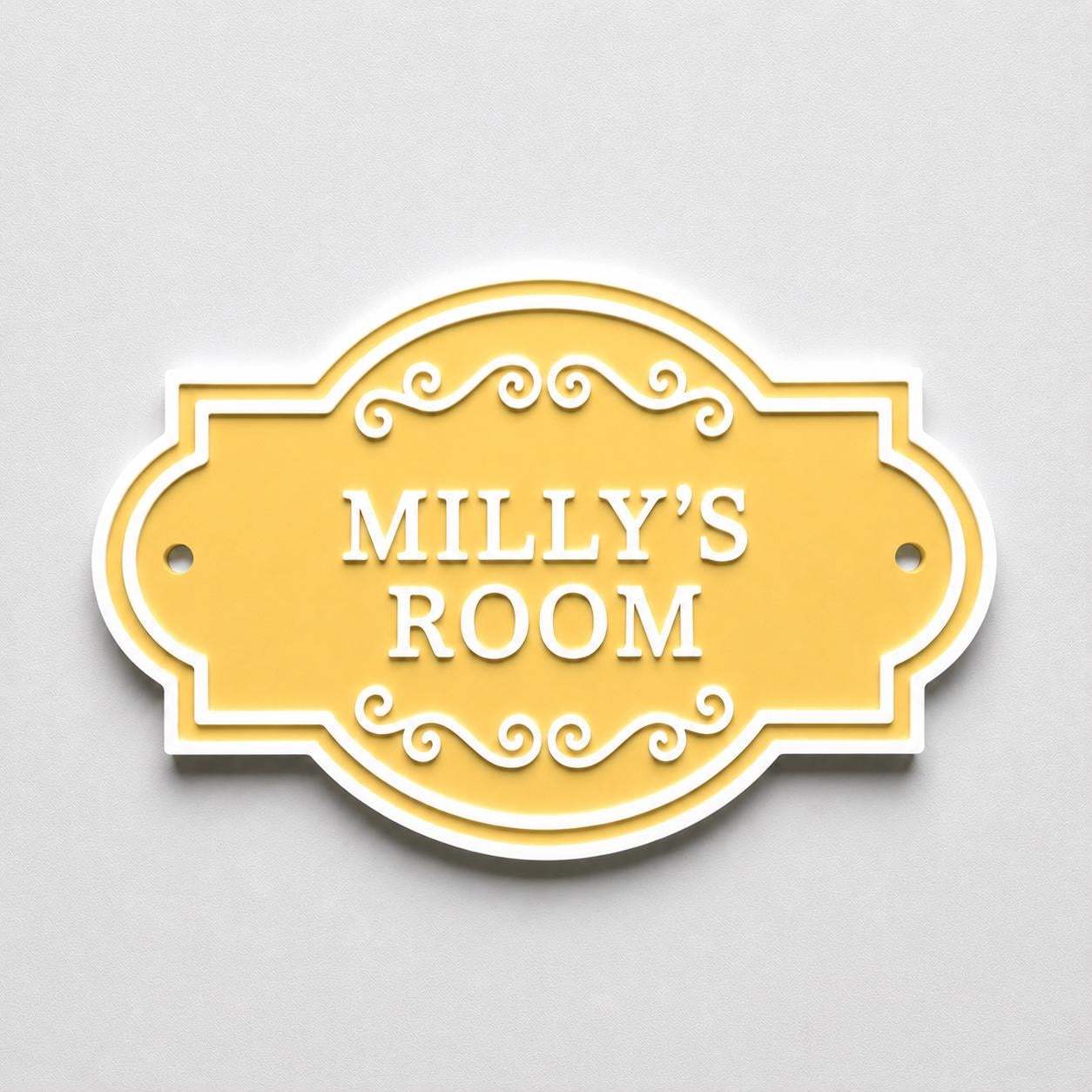 Personalised Kids Name Door Sign – Custom Girls Boys Bedroom Decoration Plate