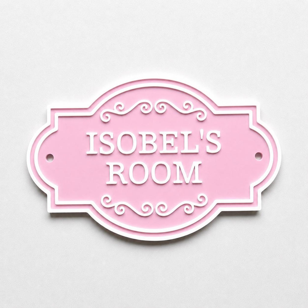 Personalised Kids Name Door Sign – Custom Girls Boys Bedroom Decoration Plate