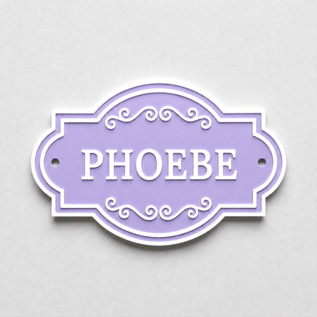 Personalised Kids Name Door Sign – Custom Girls Boys Bedroom Decoration Plate