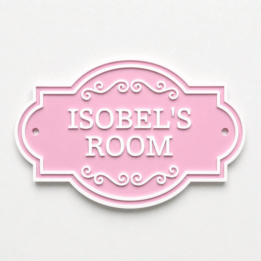 Personalised Kids Name Door Sign – Custom Girls Boys Bedroom Decoration Plate